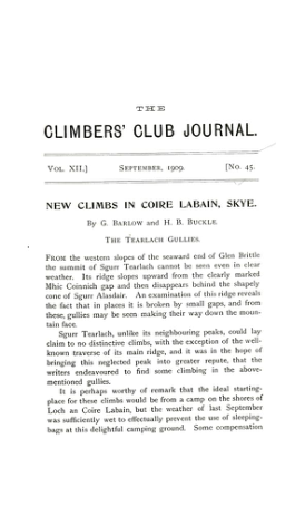 Climbers' Club 1909 Vol.12 No.45 Journal cover